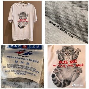 Vintage 90s “Bug me at your own risk” Tabby Cat tee wildside.com
